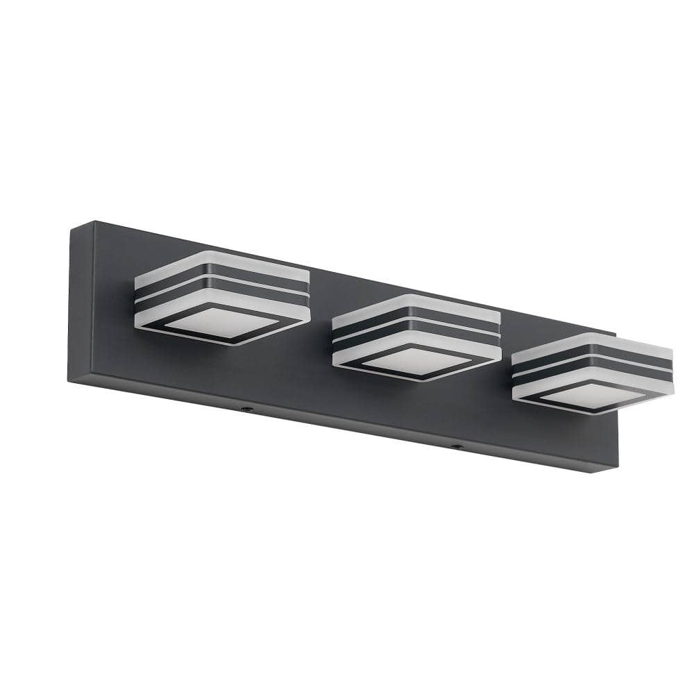 20 in. 3-Light Matte Black Vanity Light Fixtures, Up and Down LED Modern Bathroom Wall Sconce price history on PriceWatchPro