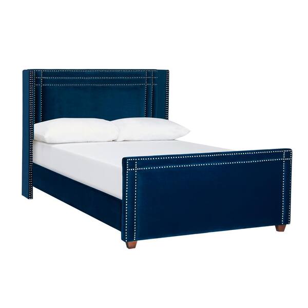 Jennifer Taylor Elle Navy Blue King Upholstered Bed