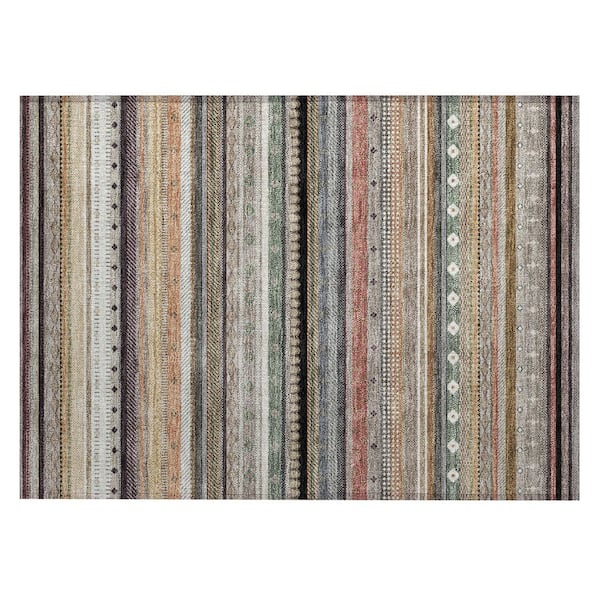 Chantille Machine Washable Indoor/Outdoor Abstract ACN2218 Khaki 1 ft. 8 in. x 2 ft. 6 in. Accent Rug