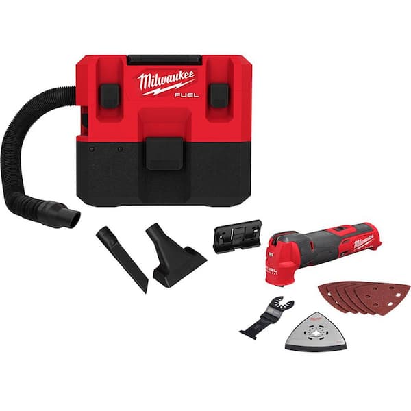 Milwaukee M12 FUEL 12-Volt Lithium-Ion Cordless 1.6 Gal. Wet/Dry Shop ...