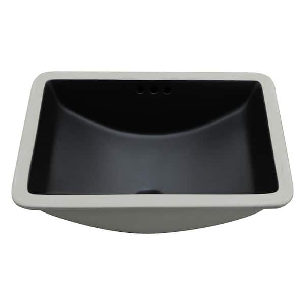 21 in. Drop-In/Undermount Single Bowl Black Ceramic Kitchen Sink