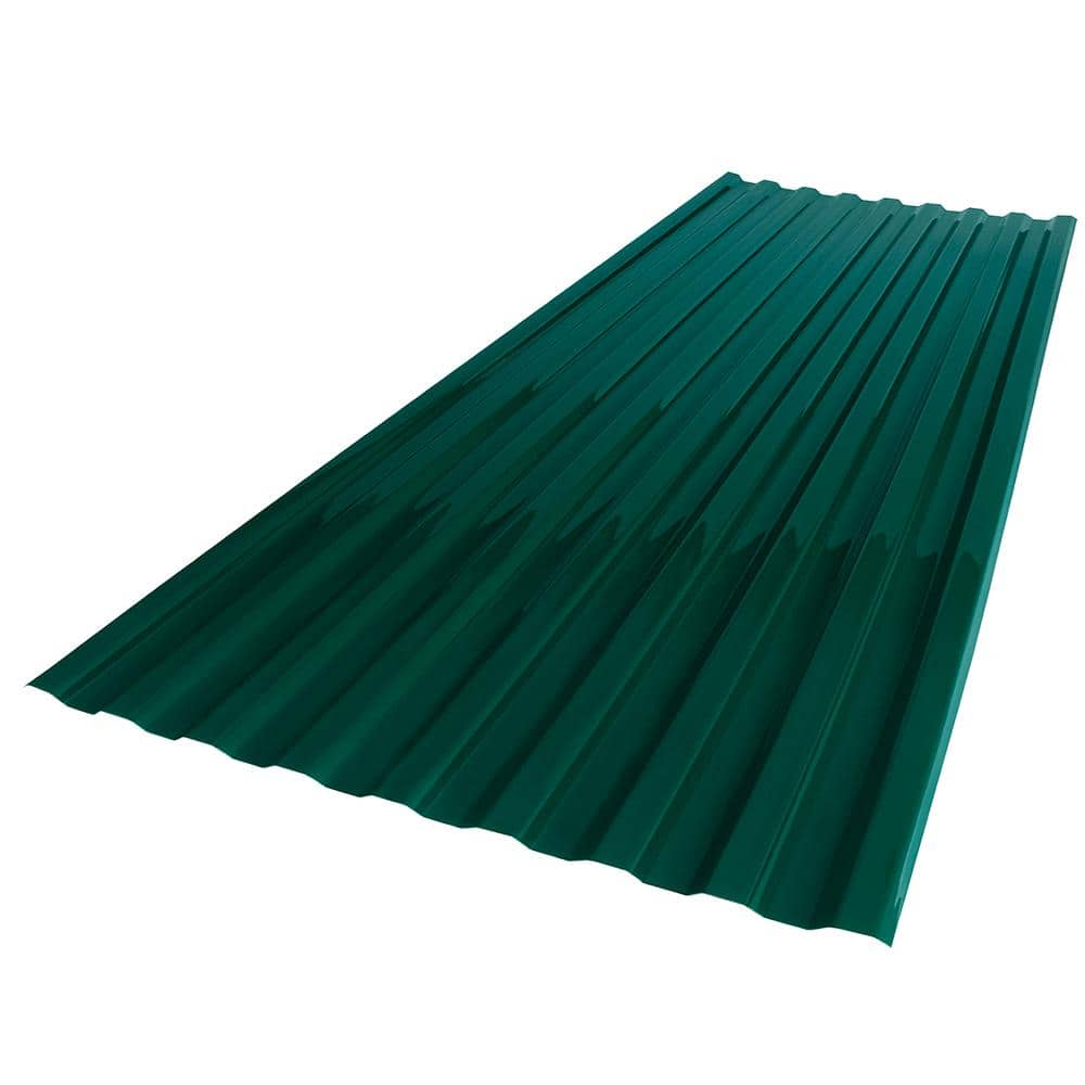 Suntuf 26 in. x 6 ft. Corrugated Polycarbonate Roof Panel in Hunter Green