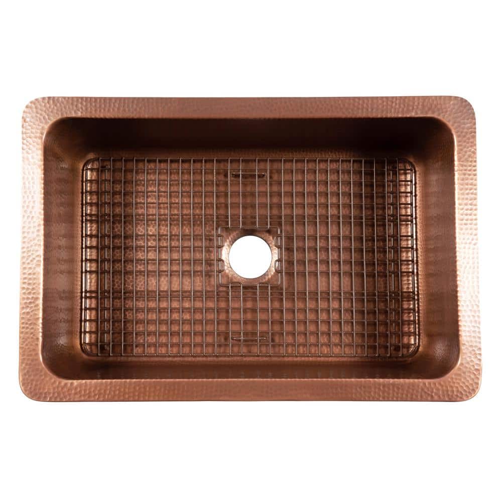 Wright Antique Brown Steel Kitchen Sink Bottom Grid