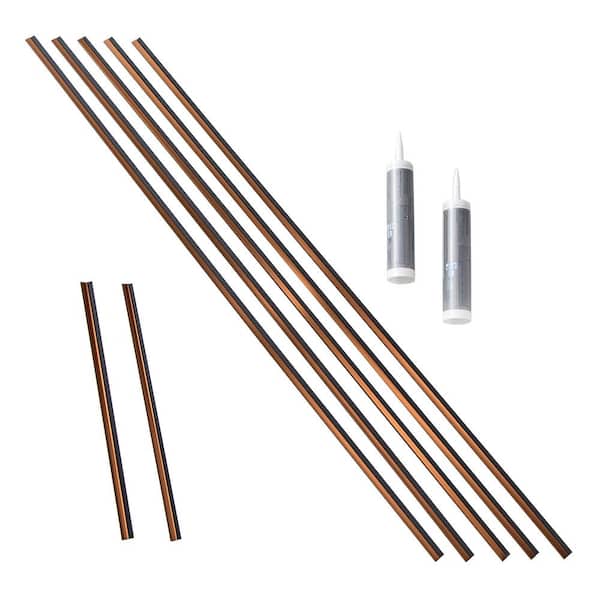 Fasade 47 in. Oil Rubbed Bronze Vinyl Large Profile Backsplash Accessory Kit