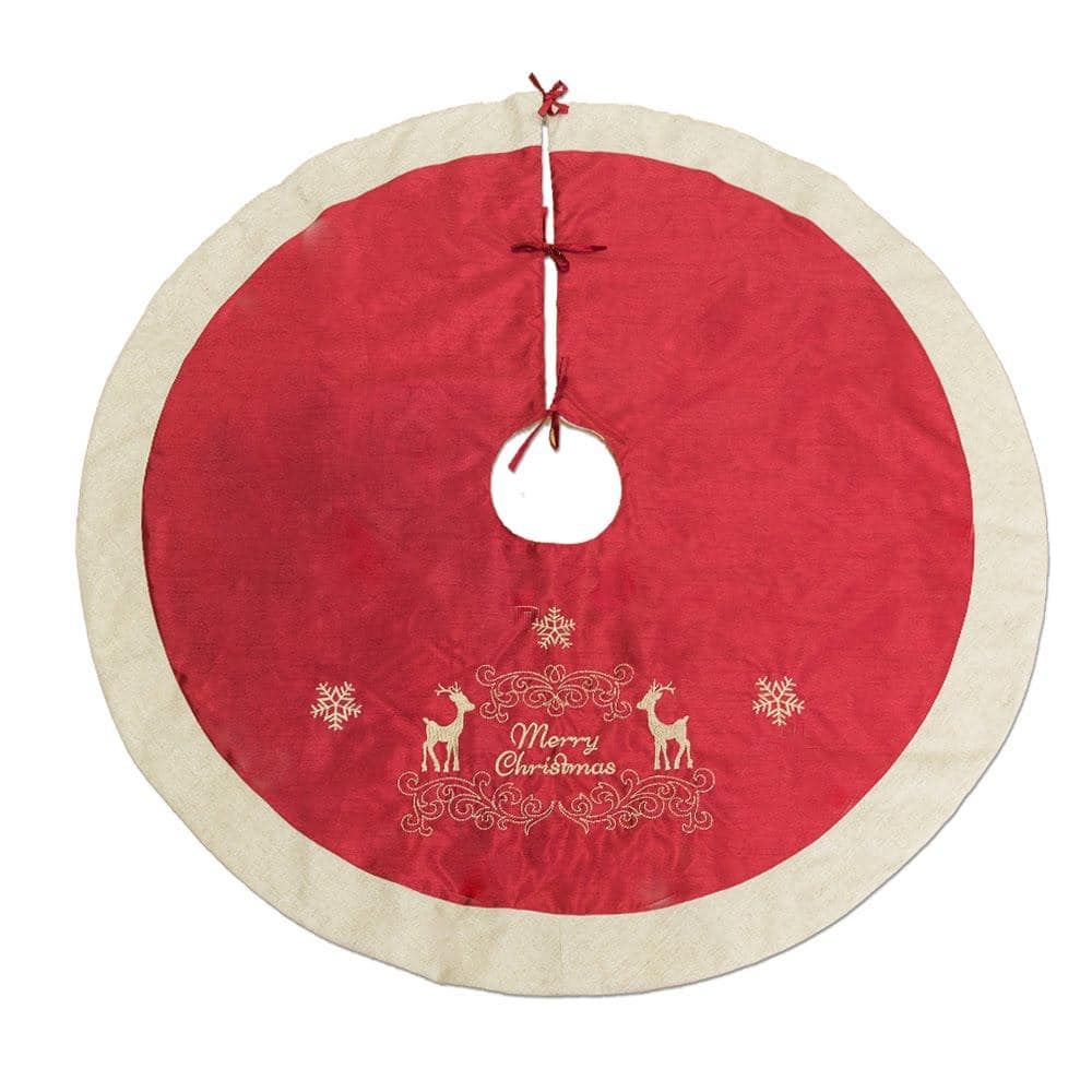 Merry Christmas 56 in. Red Christmas Tree Skirt price history on PriceWatchPro