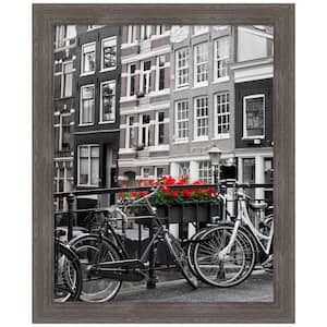 Pinstripe Lead Grey Wood Picture Frame Opening Size 16 x 20 in.