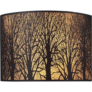 Woodland Sunrise 2-Light Aged Bronze Sconce