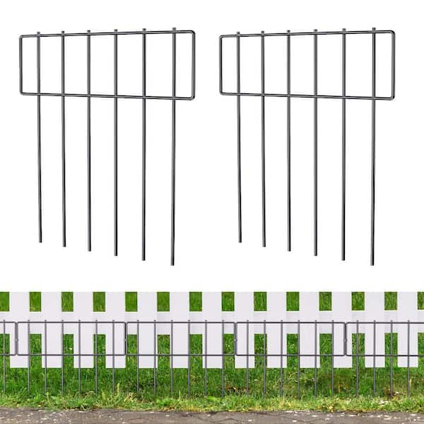 17 in. x 27 ft. Metal Animal Barrier Fence, Decorative Garden Fencing for Garden (25-Pack)