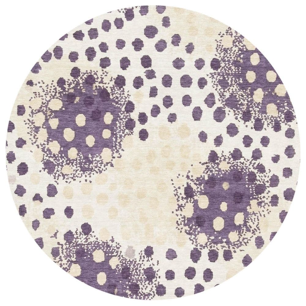 Chantille Machine Washable Indoor/Outdoor Abstract ACN2965 Pearl 8 ft. x 8 ft. Round Rug price history on PriceWatchPro