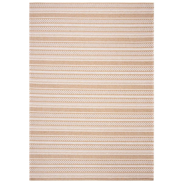 Augustine 5 ft. x 7 ft. Taupe/Beige Striped Geometric Area Rug