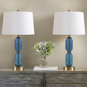 Zirconia 26.5 in. Blue Glam/Luxury Table Lamp