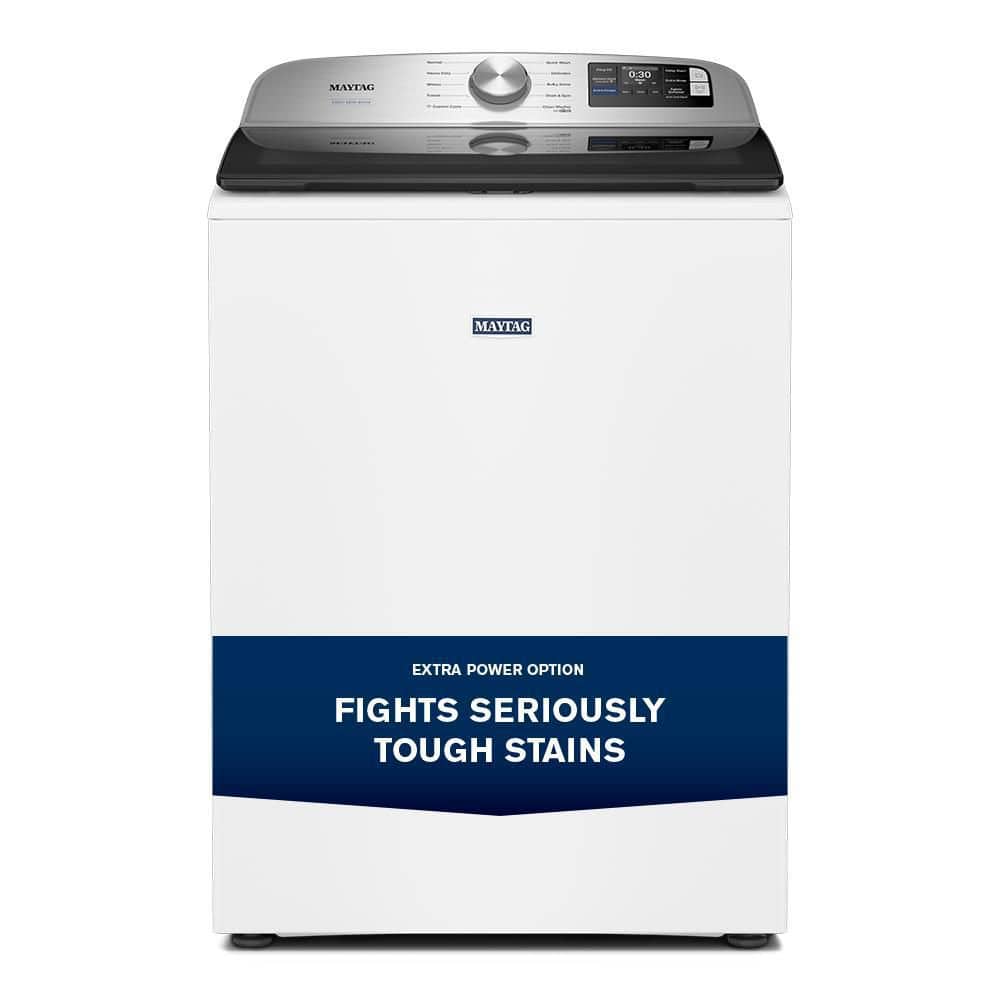 Maytag 5.3 cu. ft. Top Load Washer in White with Impeller, Extra Power ...