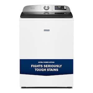 5.3 cu. ft. Top Load Washer in White with Impeller, Extra Power Option and Smart Appliance