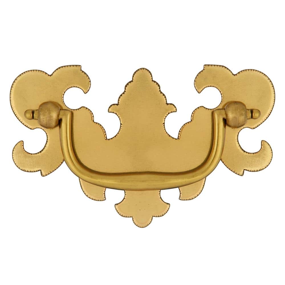 Polished Brass Traditional Drop Bail Handle with Mounting Hardware