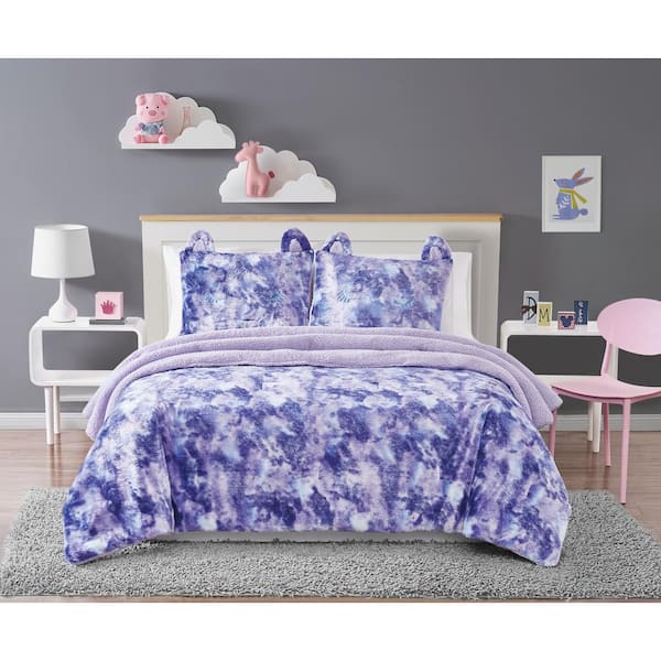 My World Rainbow Sweetie 3-Piece Purple Polyester Full/Queen Comforter ...