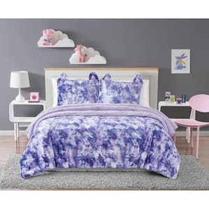 Rainbow Sweetie 2-Piece Purple Polyester Twin XL Comforter Set