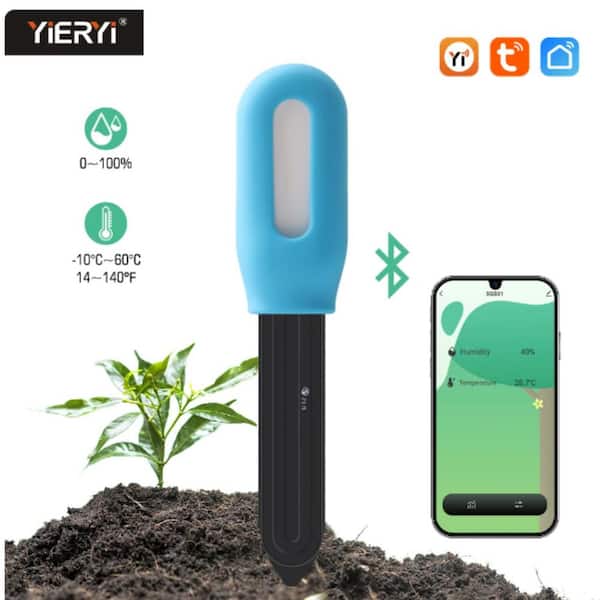 ITOPFOX Smart Bluetooth Soil Tester Soil Moisture Temperature Sensor Wireless Soil Hygrometer for Planting/Garden/Potted Lawn