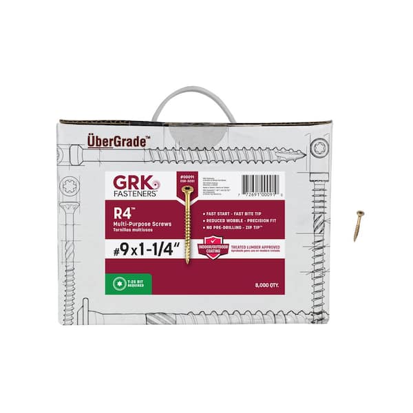 GRK Fasteners #9 x 1-1/2 in. Star Drive Bugle Head R4 Multi