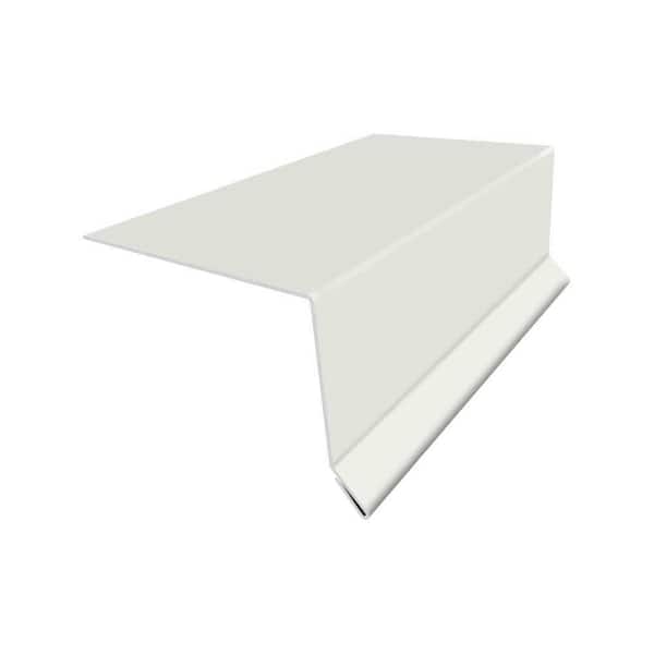 Gibraltar Building Products 3.75 in. x 10 ft. 26-Gauge Galvanized Steel EF3 Eave Flashing in Bone White