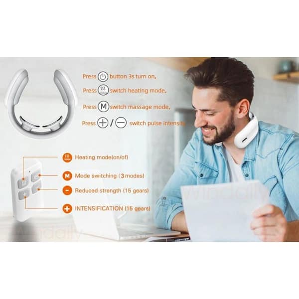Aoibox Intelligent Rechargeable Neck Massage with 15 Levels