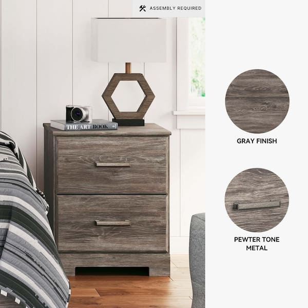 Signature DESIGN BY ASHLEY Ralinksi Gray 2 Drawer 20.04 in. W