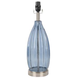 Mix and Match 19 .25 in. Blue Glass Table Lamp Base