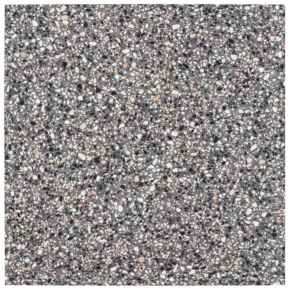 Italia Mora 24-in x 24-in Honed Gray Terrazzo Tile
