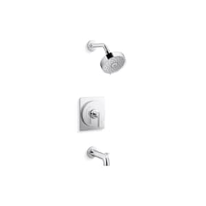 Castia By Studio McGee Rite-Temp Tub & Shower Faucet Trim Kit 1.75 GPM in Polished Chrome