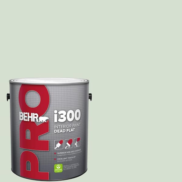 1 gal. #S400-2 Comforting Green Dead Flat Interior Paint
