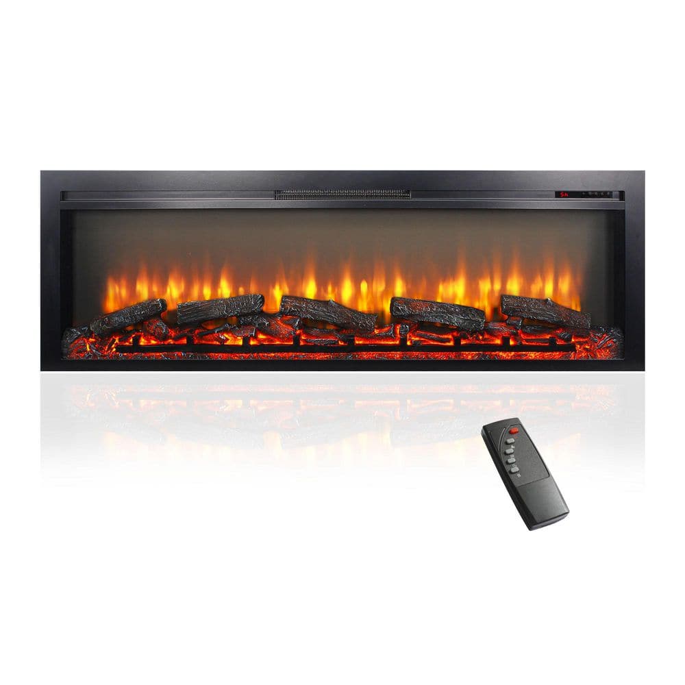 54 in. Vent Free Electric Fireplace Insert, Ultra Thin with Log Set, Adjustable Flame and Remote price history on PriceWatchPro