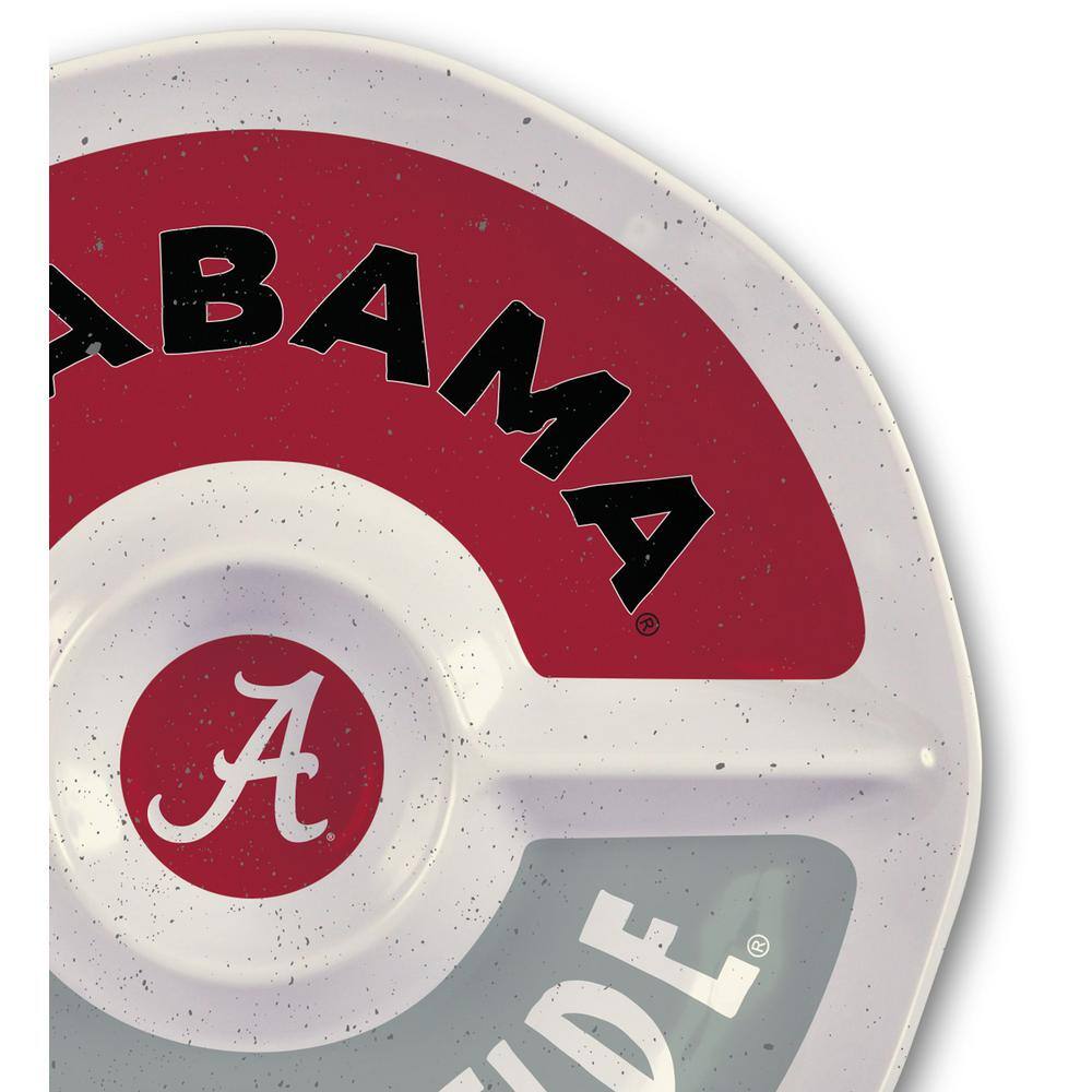 Alabama Crimson Tide Round Melamine Chip and Dip Server