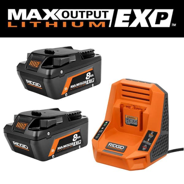 18V Rapid Charger with (2) 8.0 Ah MAX Output Batteries
