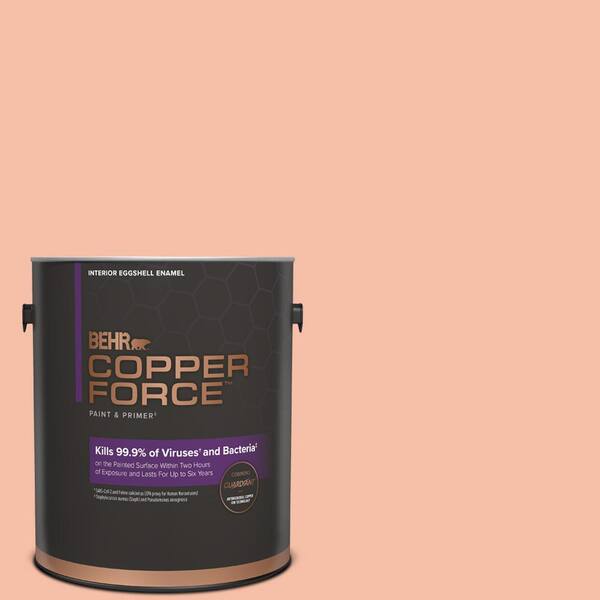 COPPER FORCE 1 gal. #HDC-SP14-4 Heirloom Apricot Eggshell Enamel Virucidal and Antibacterial Interior Paint & Primer