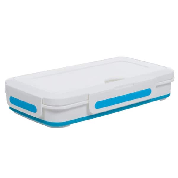 Blue Large capacity square Reusable Bento Lunch Box - Durable Plastic Meal  Prep Containers Perfect for School, Work, and Travel!