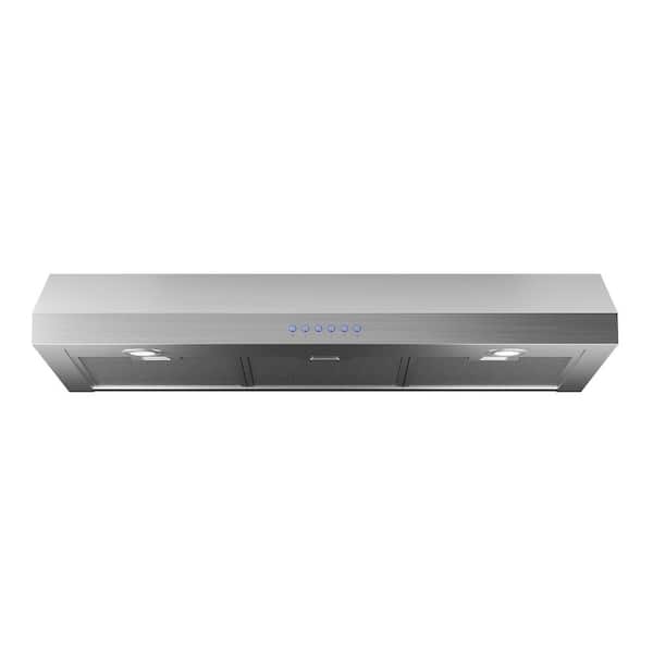 36 in. 900 CFM Ducted Under Cabinet Range Hood in Stainless Steel with 3-Way Venting, Low Nosie, LED and Push Control