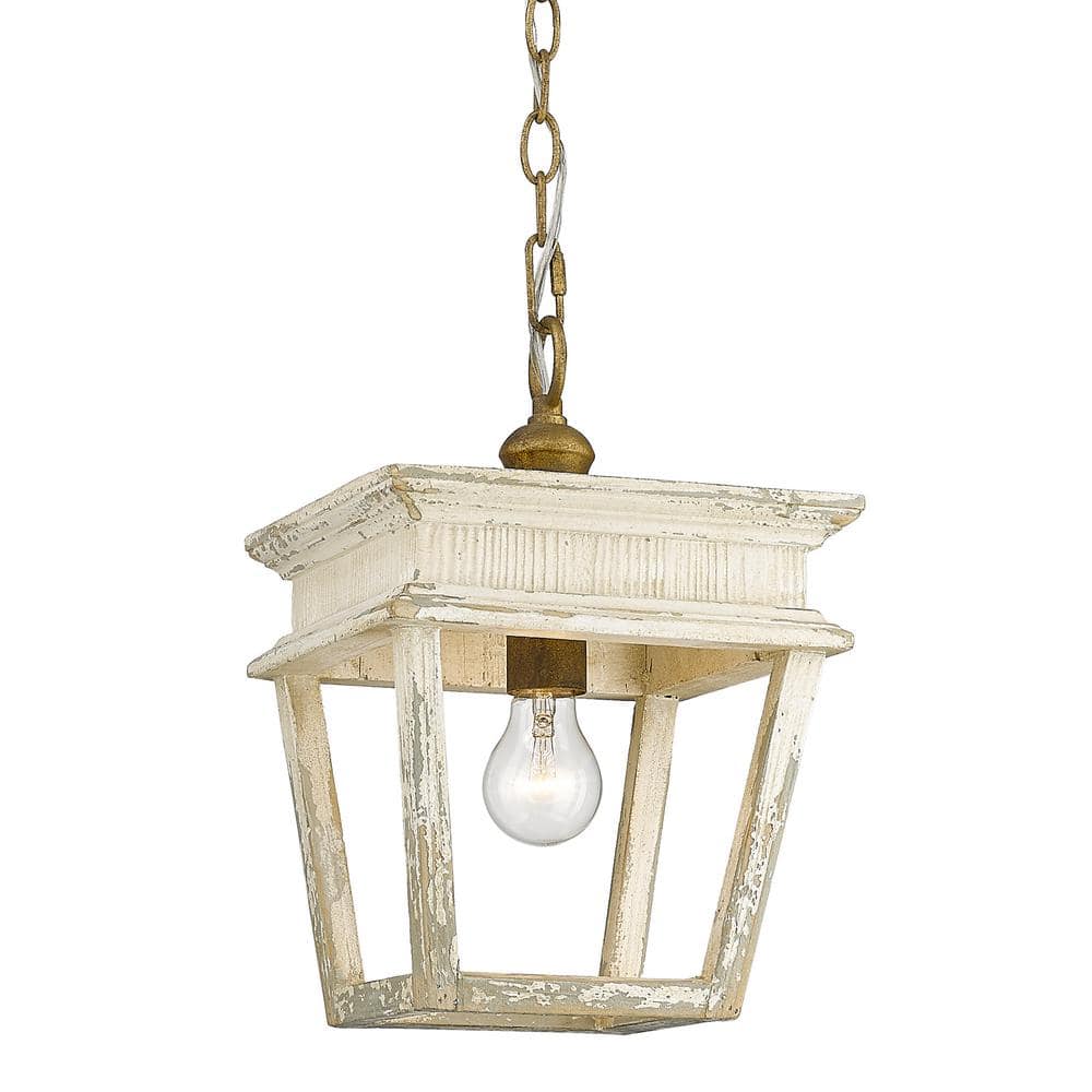 Haiden Distressed Light Grey and Bronze Mini Pendant