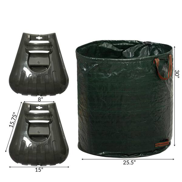 Gardenised 72 Gal. Heavy-Duty Self-Standing Collapsible Leaf Bag