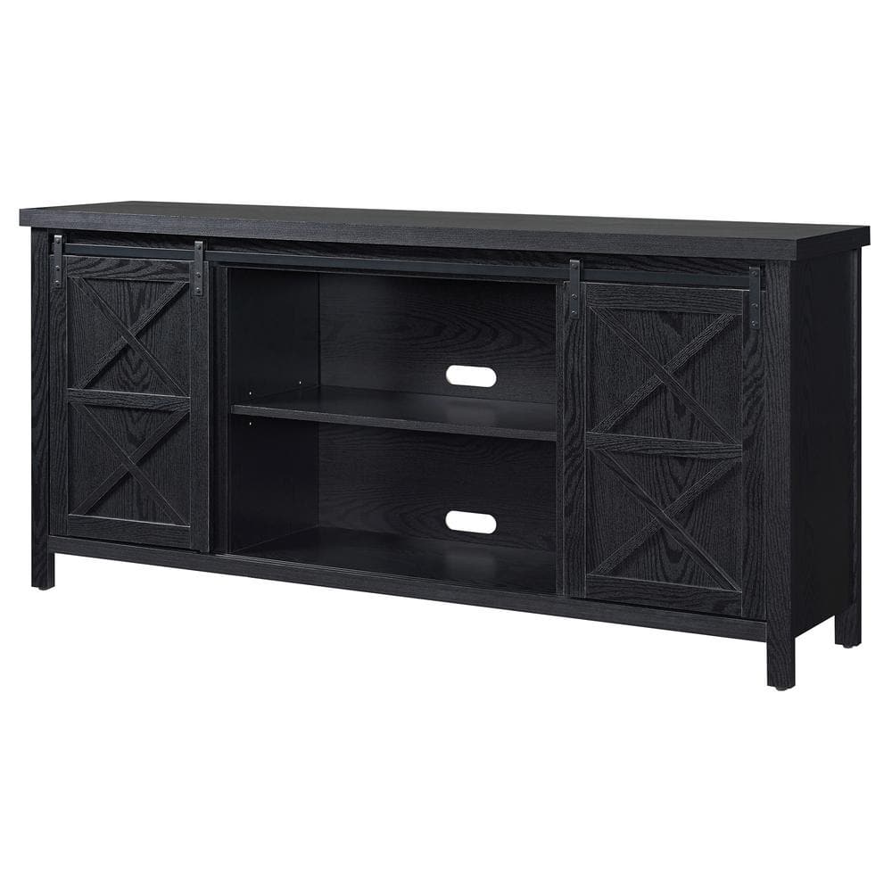 Meyer&Cross Elmwood 68 in. Black Grain TV Stand Fits TV's up to 75 in.  TV1396 - The Home Depot