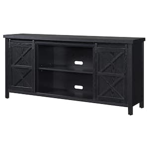 Elmwood 68 in. Black Grain TV Stand Fits TV's up to 75 in.