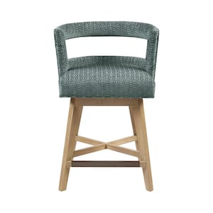 Crimson 25 in. Grey Wood Counter Stool