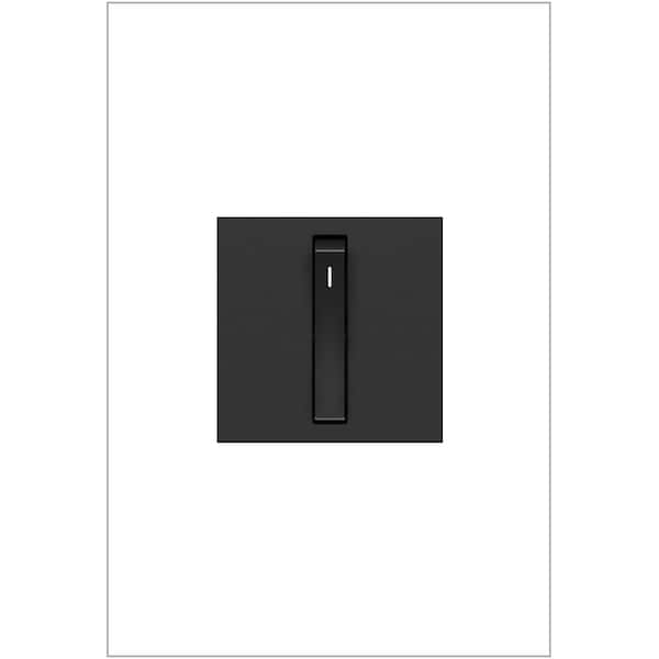 Legrand Adorne Whisper 15 Amp Single Pole/3-Way Decorator Switch with Microban, Graphite