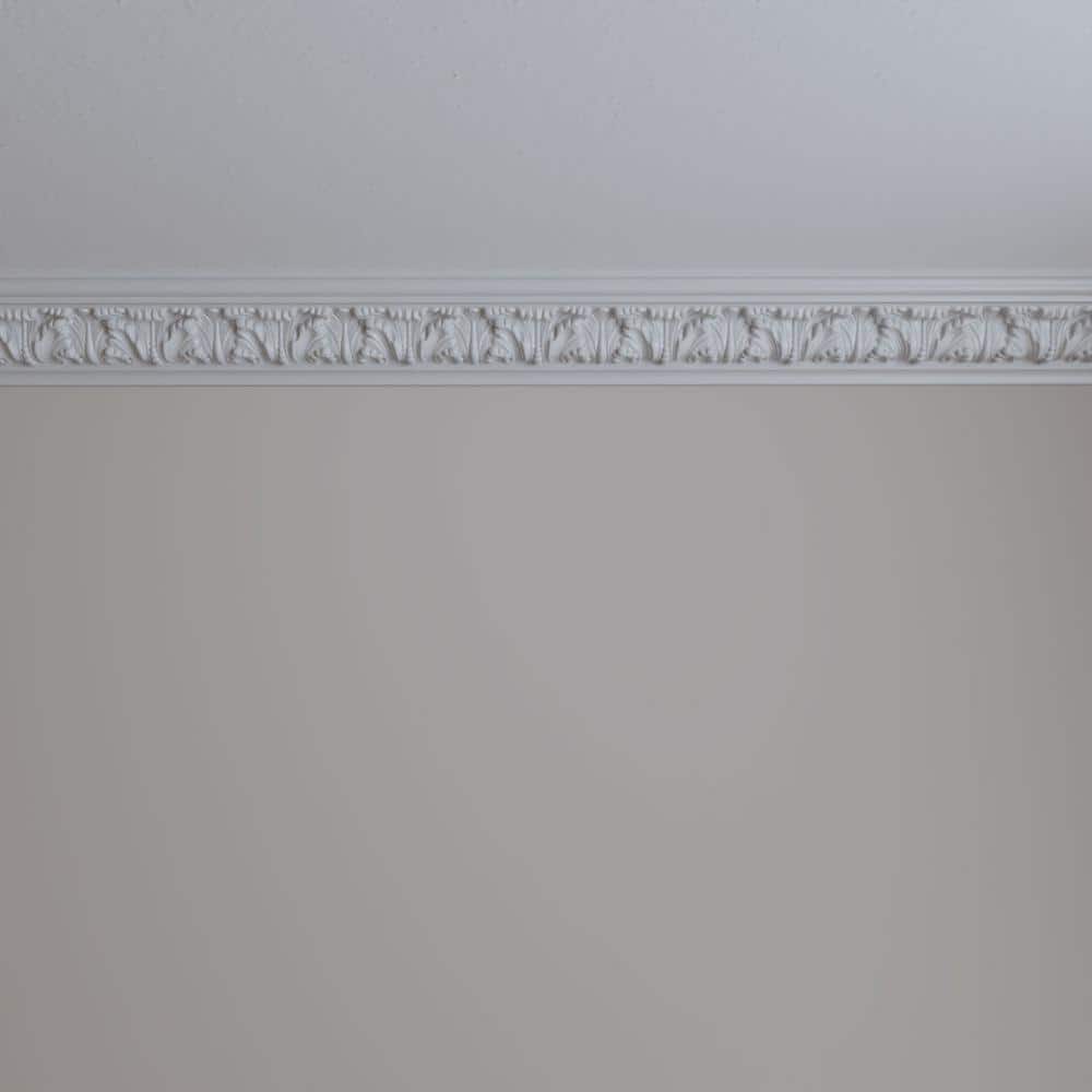 White Polyurethane Acanthus Crown Moulding 3-1/4"H x 12"L