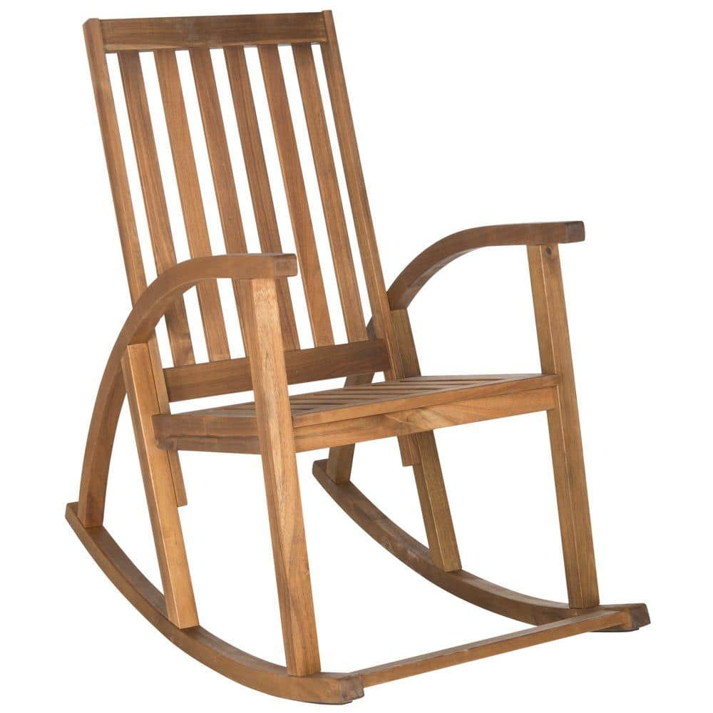 Contemporary Bentwood Acacia Rocking Chair in Brown