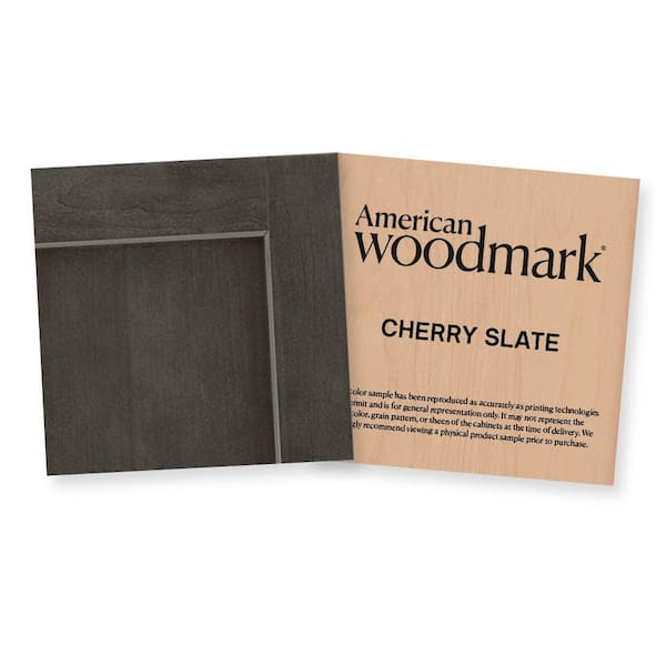 American Woodmark 3-3/4-in. W x 3-3/4-in. D Finish Chip Cabinet Color Sample in Cherry Slate