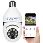 wireless light bulb indoor outdoor dome wifi security camera single
