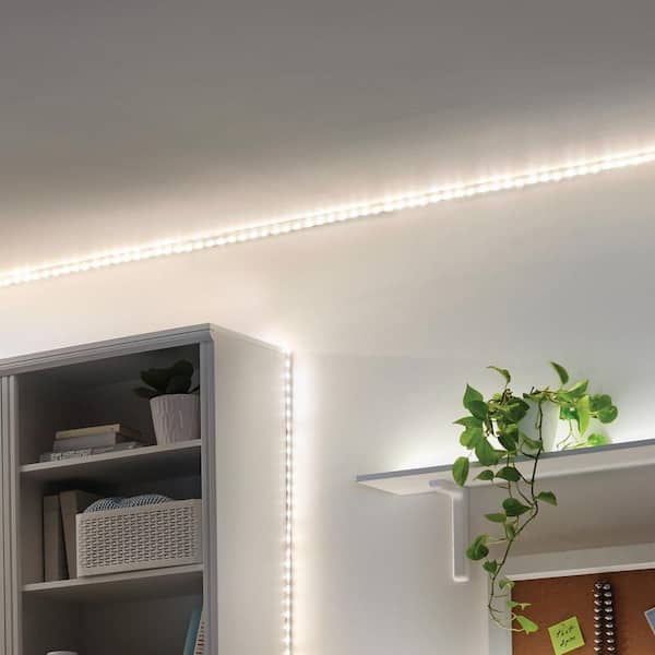 16.4 ft. Smart RGBW Color Changing Dimmable Plug-In LED Strip Light Powered by Hubspace