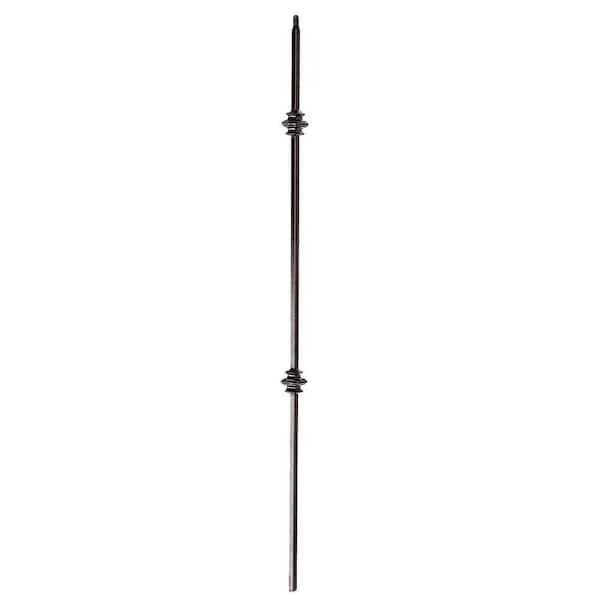 arteferro 44 in. x 1 5/9 in. Double Knuckle Dark Champagne Powder Coated Wrought Iron Metal Stair Baluster