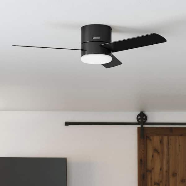 Minimus 52 in. Integrated LED Indoor Matte Black Ceiling Fan with Remote and Light Kit