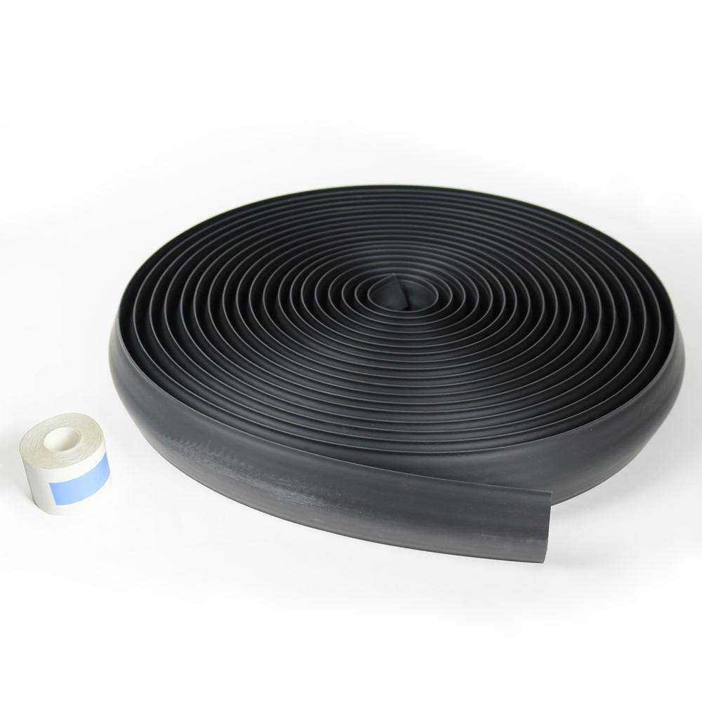 Black 50 ft Flexible Floor Mountable Cable Protector