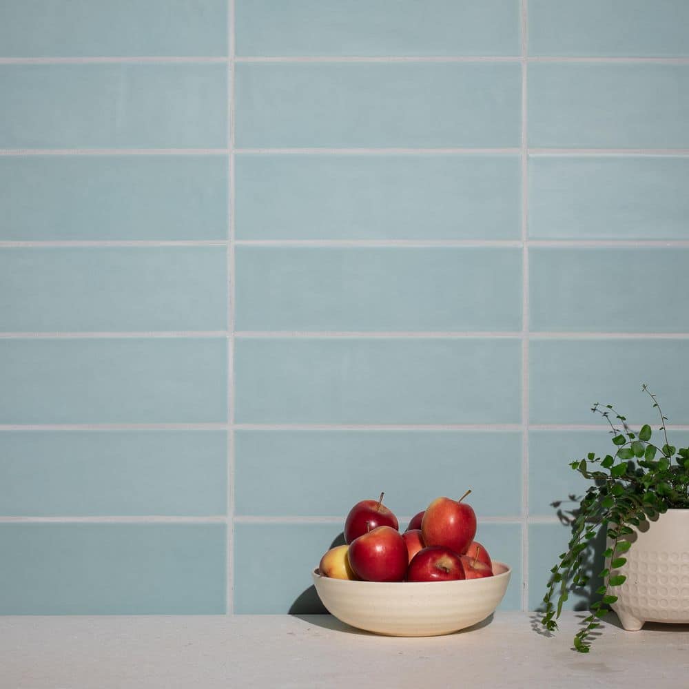 Bedouin 3.5 in. x 6 in. Green Matte Ceramic Subway Wall Tile Sample price history on PriceWatchPro